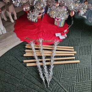 Vintage Stainless Aluminum Pom Pom Christmas Tree Branches